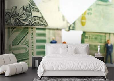 Businessman Money Housing Market Wall mural