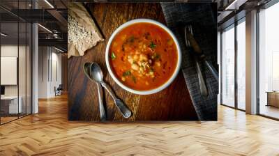 Healthy Farro Vegetable Soup Wall mural