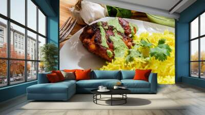 Peruvian Chicken Green Sauce Wall mural