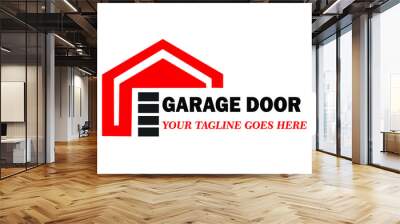 garage building logo design vector inspiration Wall mural