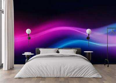 Abstract color wave with grainy noise texture on black background, 
perfect for modern banner and backdrop design, featuring dynamic and vibrant visual elements for artistic and creative concepts Wall mural