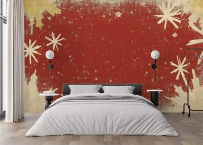 Festive holiday background featuring delicate snowflakes with space for text or logo placement. A subtle winter-themed backdrop ideal for seasonal designs, advertisements, and holiday promotions Wall mural