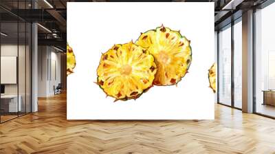 Hand drawn illustration of pineapple isolated on transparent background cutout png Wall mural