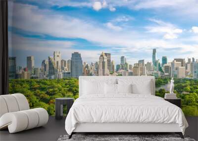 bangkok city skyline from top view in thailand Wall mural