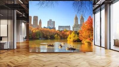 Central Park in Autumn Wall mural