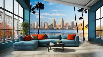 Downtown San Diego skyline in California, USA Wall mural