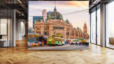 Melbourne Flinders Street Train Station in Australia Wall mural