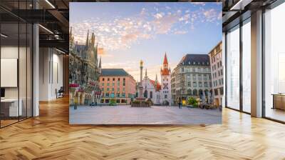 Old Town Hall at Marienplatz Square in Munich Wall mural