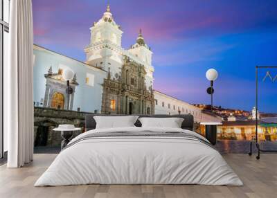 Plaza de San Francisco in old town Quito Wall mural