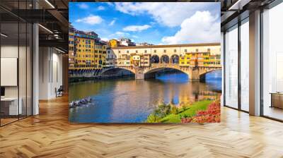 Ponte Vecchio over the Arno River in Florence Wall mural