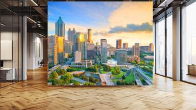 Skyline of Atlanta city Wall mural