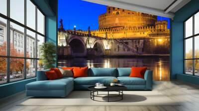 St.Angelo Bridge and Castle Sant'Angelo Wall mural