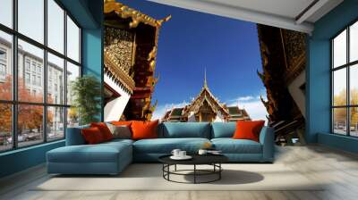 thai architecture grand palace bangkok..traditional thai archite Wall mural