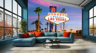 The Welcome to Fabulous Las Vegas sign in Las Vegas, Nevada USA Wall mural