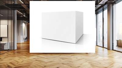 blank packaging white cardboard box isolated on white background Wall mural