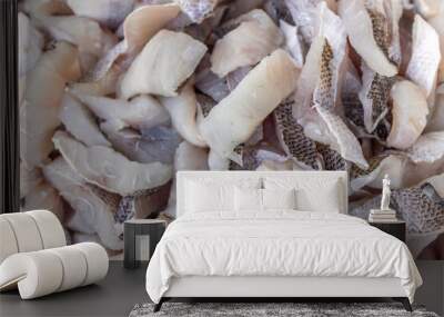 Fresh fish meat for food ingredient cooking Wall mural