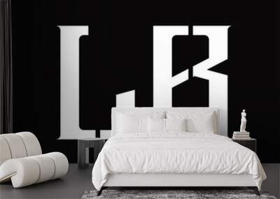 LB Logo monogram with middle slice design template Wall mural