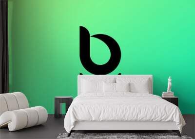 Beaming Bliss The Iconic B Logo Design featuring a succes and smile human symbol Wall mural