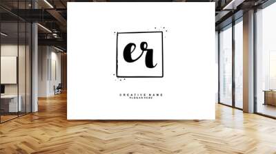 E R ER Initial logo template vector. Letter logo concept Wall mural