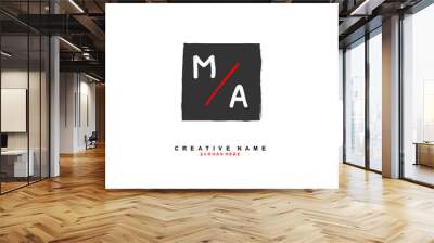 M A MA Initial logo template vector. Letter logo concept Wall mural