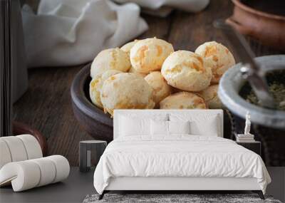 Chipa is a brazilian snack cheese bread, pao de queijo. Wall mural