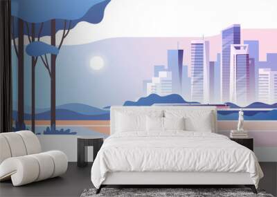 Abstract urban landscape. Vector illustration.	 Wall mural