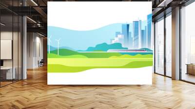 Abstract urban landscape. Vector illustration.	 Wall mural