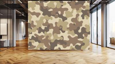 camouflage seamless pattern. trendy style camo, repeat print. vector illustration. Wall mural