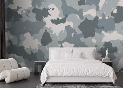 Camouflage seamless pattern. Trendy urban camo, repeat print. Vector illustration. Wall mural