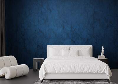 Background image of blue grunge textured surface with watercolor splotches for wallpaper cover design Wall mural