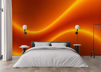 Gelb-orange-roter abstrakter Hintergrund für Design. Geometrische Formen. Dreiecke, Quadrate, Streifen, Linien. Farbverlauf. Modern, futuristisch. Helle dunkle Farbtöne. Webbanner.	 Wall mural