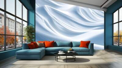 Clean white snowdrift texture pattern. subtle abstract winter background Wall mural