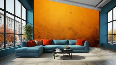 Watercolor abstract orange grunge vintage paper textured background Wall mural