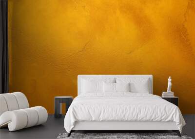 Yellow grunge texture. Abstract dark yellow background with scratches and cracks Wall mural