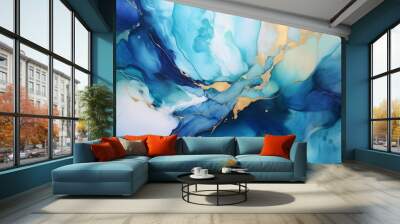 Abstract fluid art painting in alcohol ink technique - HD Wallpaper Wall mural