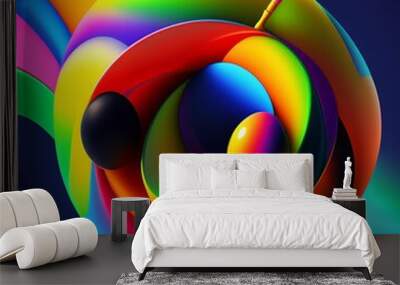 abstract background with circles Wall mural