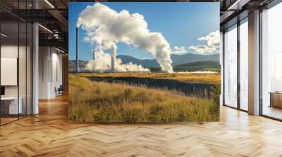 Use of geothermal energy for heating and cooling Wall mural