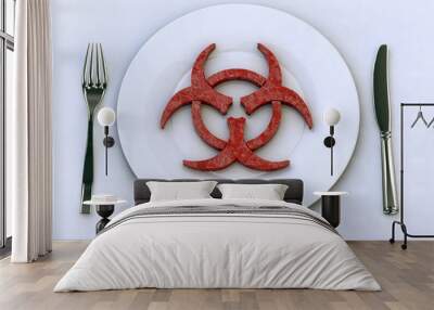 dangerous food into plate concepts Wall mural