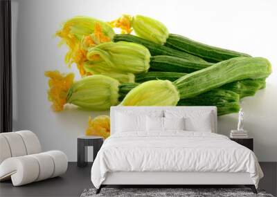 Courgette flowers Wall mural