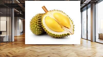 durian fruit isolated on white background Wall mural