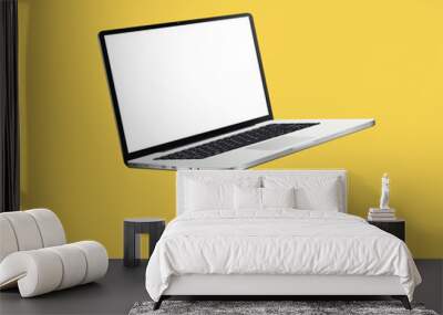 Levitation laptop mockup Wall mural