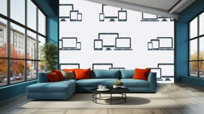 responsive digital devices icons set Wall mural