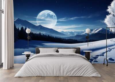 Winter Themed background/wallpaper Wall mural