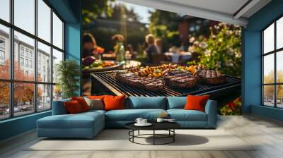 barbecue on the grill	 Wall mural