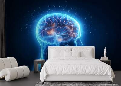 human brain scan Wall mural