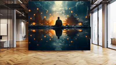 person meditation	 Wall mural