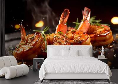 shrimps Wall mural