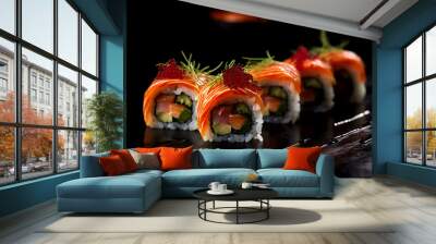 sushi with salmon Wall mural