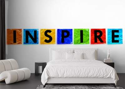 words written on colored paper that is full of meaning and meaning	 Wall mural