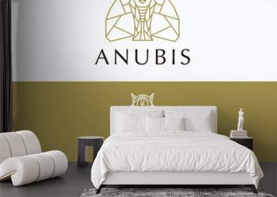 Anubis logo design icon template Wall mural